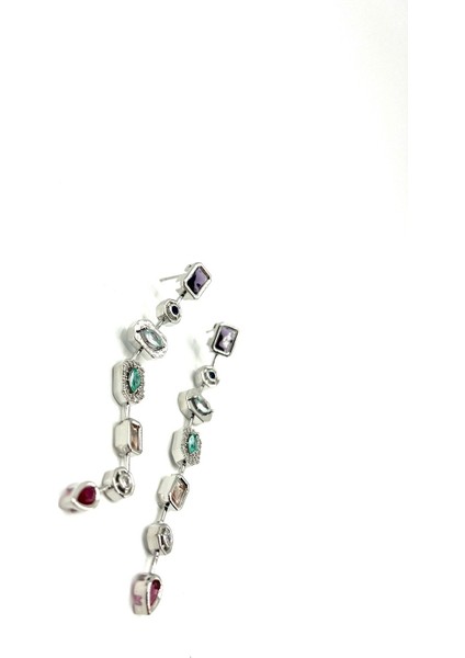 7 Element Taşlı Çelik Küpe fiyatları