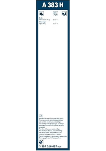 Arka Cam Sileceği - [380 Mm] Vw (Volkswagen) Tiguan (2016-2021) [ad1; Bt1] #A383H fırsatları