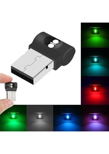 Sensörlü Renk Değiştirebilen Renkli USB Lamba Usb-A Aydınlatma Dekoratif Mini LED Işık Rgb modelleri