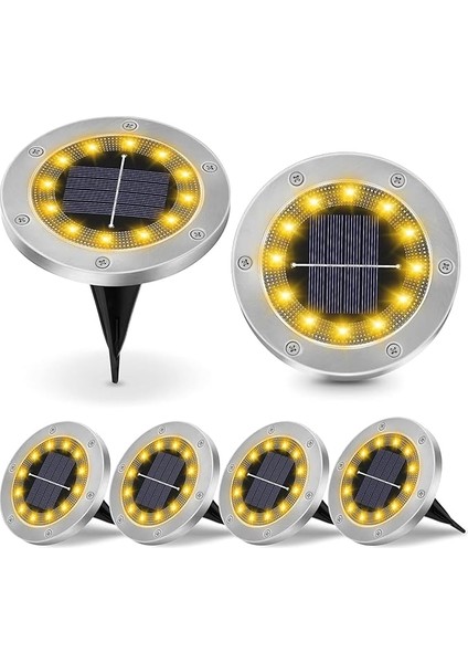 Solar Işık 4'lü Paket - Güneş Enerjili Bahçe Aydınlatması Yol Işığı, Su Geçirmez LED Lamba, Kolay Kurulum, Enerji Tasarruflu, Dış Mekan Işığı
