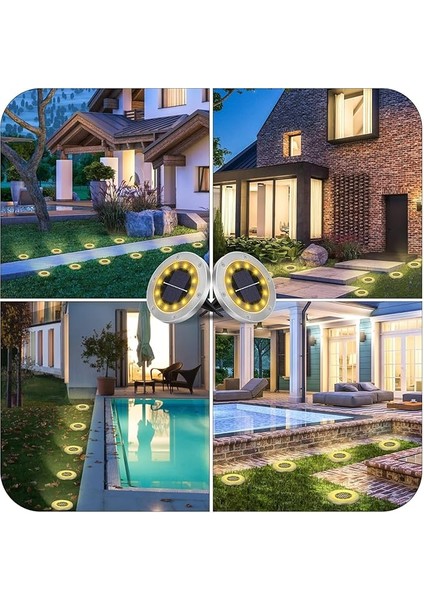 Solar Işık 4'lü Paket - Güneş Enerjili Bahçe Aydınlatması Yol Işığı, Su Geçirmez LED Lamba, Kolay Kurulum, Enerji Tasarruflu, Dış Mekan Işığı fırsatları