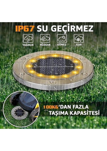 Solar Işık 4'lü Paket - Güneş Enerjili Bahçe Aydınlatması Yol Işığı, Su Geçirmez LED Lamba, Kolay Kurulum, Enerji Tasarruflu, Dış Mekan Işığı indirimleri