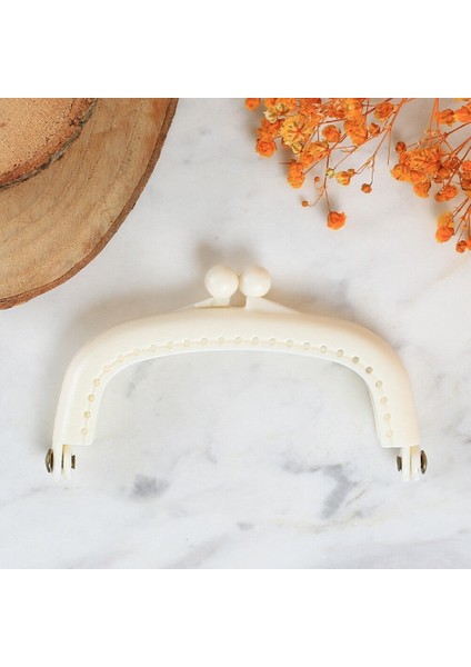 Loren Plastik Cüzdan Klipsi-Beyaz