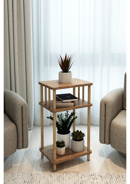 Çam Desenli Dresuar - Raflı- Ahşap- Salon Demonte 30X40X78 fırsatları