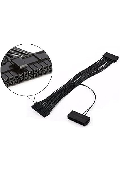 5145 24 Pin Atx Dual Psu Çoklayıcı Adaptör Anakart Mining Kablosu indirimleri