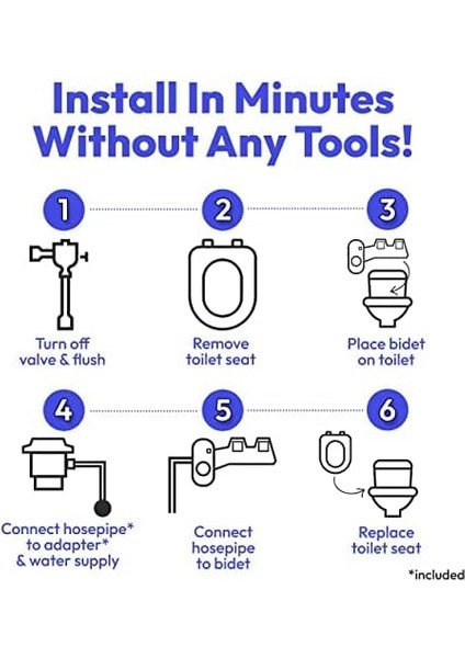 Bidet Fresh Su Spreyi, Elektriksiz, Mekanik Bide Wc Oturağı Sabitleme modelleri