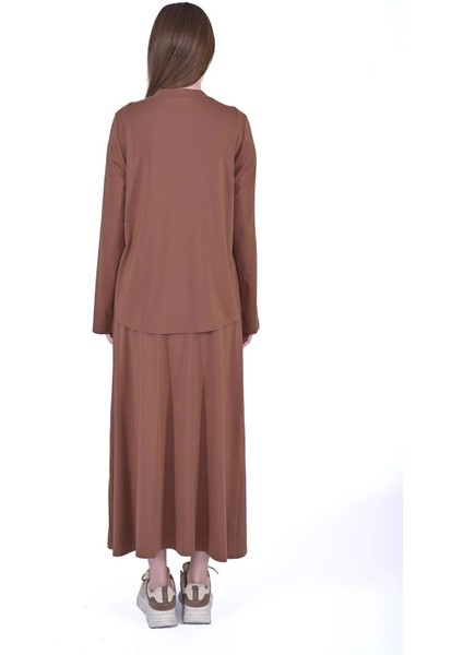 Etekli Cep Detayli Takim Kahve 7023 fiyatları