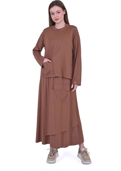 Etekli Cep Detayli Takim Kahve 7023 fırsatları