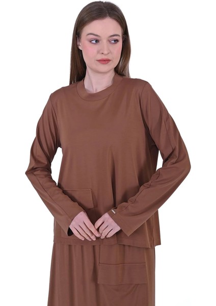 Etekli Cep Detayli Takim Kahve 7023 indirimleri