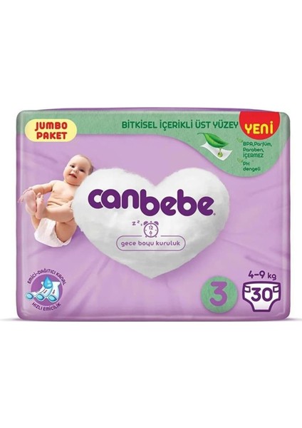 Canbebe Baby Diapers Bebek Bezi, Pfxf 3 Star Midi 30