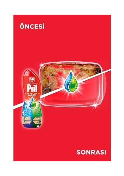 Pril Excellence Duo Jel Bulaşık Makinesi Deterjanı 900ML 50 Yıkama Yağ Çözücü fiyatları