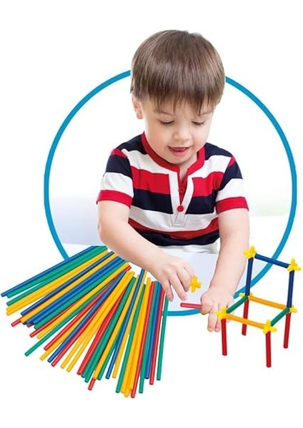 Süper Bambu Çubuklar 200 Parça, Esnek Plastik, +3 Yaş Için indirimleri