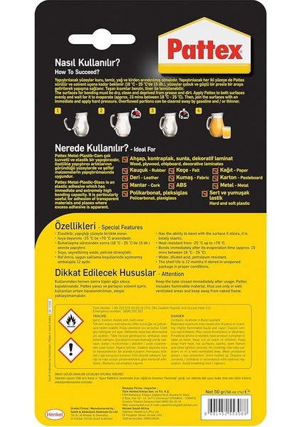 Kontakt Yapıştırıcı Metal-Plastik-Cam, Dekoratif Işler Için Cam Yapıştırıcı, Yapışkan Artığı Göstermeyen Plastik Yapıştırıcı, Güçlü Metal Yapıştırıcı, 1X50G/58ML fiyatları