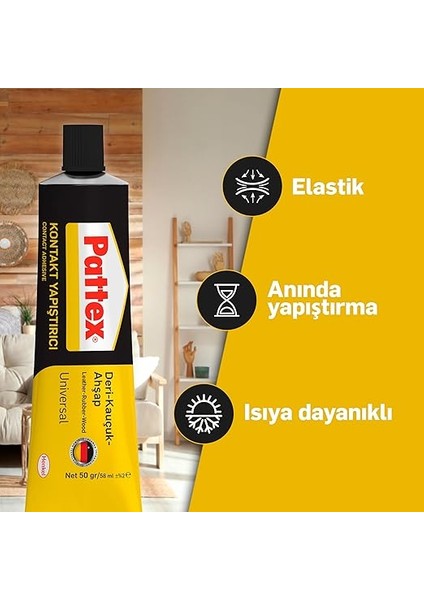 Kontakt Yapıştırıcı Metal-Plastik-Cam, Dekoratif Işler Için Cam Yapıştırıcı, Yapışkan Artığı Göstermeyen Plastik Yapıştırıcı, Güçlü Metal Yapıştırıcı, 1X50G/58ML fırsatları