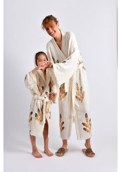 Çocuk Golden(Altın Rengi) Wheat Kimono fırsatları