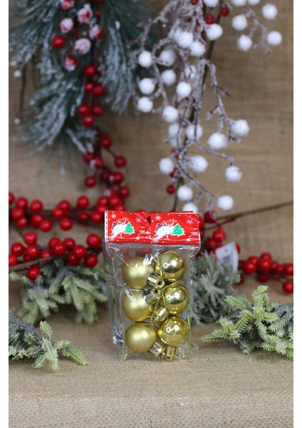 Yılbaşı Ağaç Süsü 3 cm Altın Top 6lı fiyatları