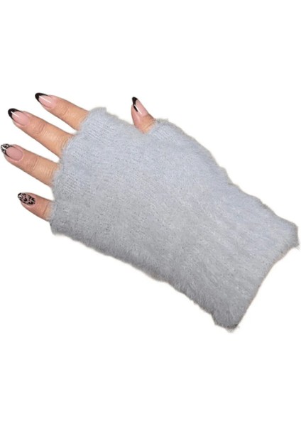 Kadın Peluş Yumuşak Peluş Kesik Eldiven