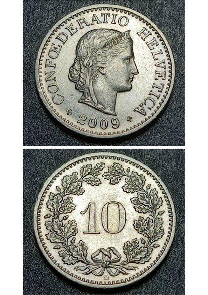 3996368DDAE7E75A1C 2009 Isviçre 10 Rappen Çil Eski Yabancı Madeni Para