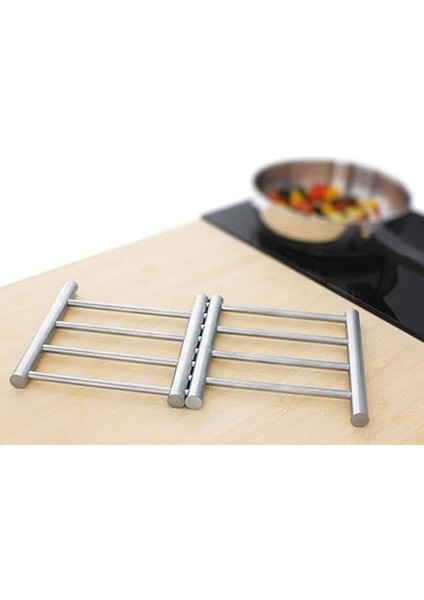 Paslanmaz Çelik Nihale, 23 cm x 20 Cm, 37 Cm'e Kadar Genişleyebilir, Sıcak Tencere Altlığı fırsatları