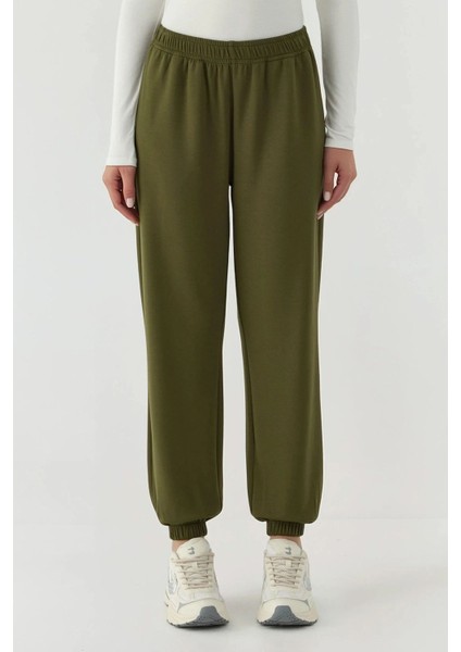 Kadın Esnek Bel Modal Touch Jogger Pantolon Haki Yeşil fiyatları