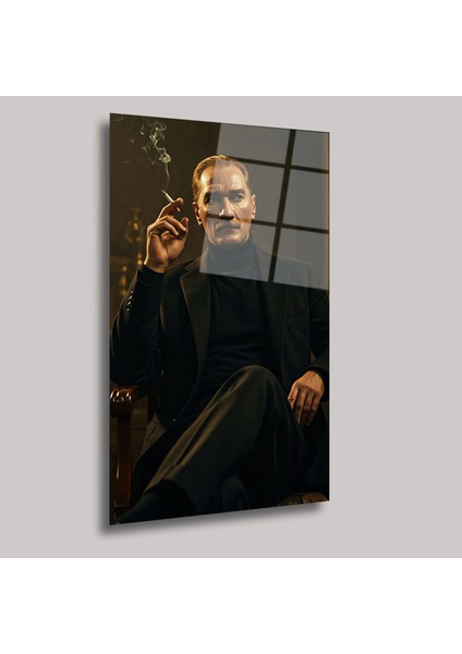 Mustafa Kemal Atatürk - Cam Tablo - DEG0294 fiyatları