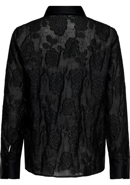 Kadın Onlava Uzun Kollu Dantel Detaylı Gömlek 15354748 Siyah fiyatları