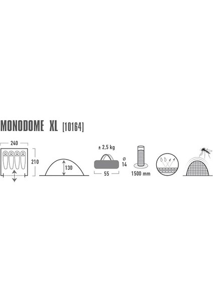 Peak Monodome Xl Kubbe Çadır, 4 Kişilik Kamp Çadırı, Iglo Çadır, Küvet Zeminli Festival Çadırı modelleri