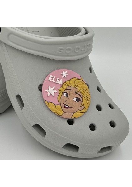 Terlik Süsü ve Aksesuarı , Çanta Süsü – Renkli Jibbitz Dev Boy 3D Kabartma Forzn Elsa Figür Aksesuar