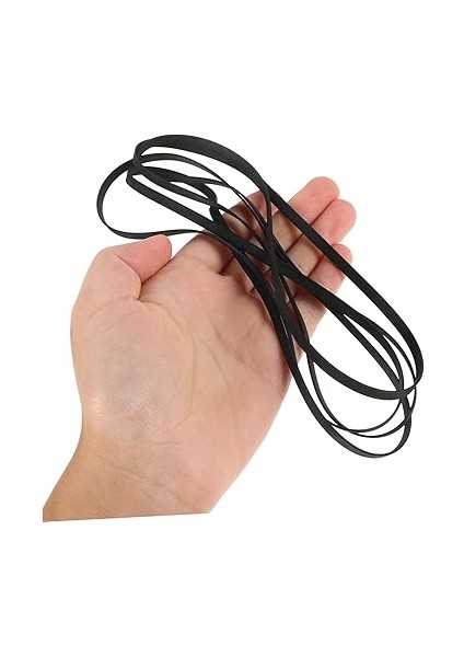 2 Adet Pikap Kayışı Siyah Düz Tahrik Kayışı Yüksek Elastikiyetli Plak Çalar Kayışı Vinil ve Bant Makineleri Için Yedek modelleri