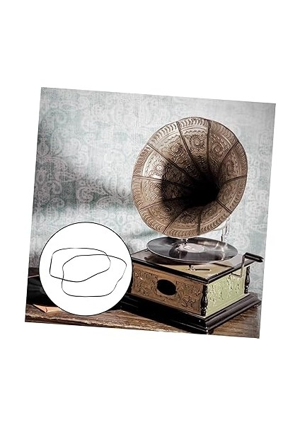 2 Adet Pikap Kayışı Siyah Düz Tahrik Kayışı Yüksek Elastikiyetli Plak Çalar Kayışı Vinil ve Bant Makineleri Için Yedek indirimleri