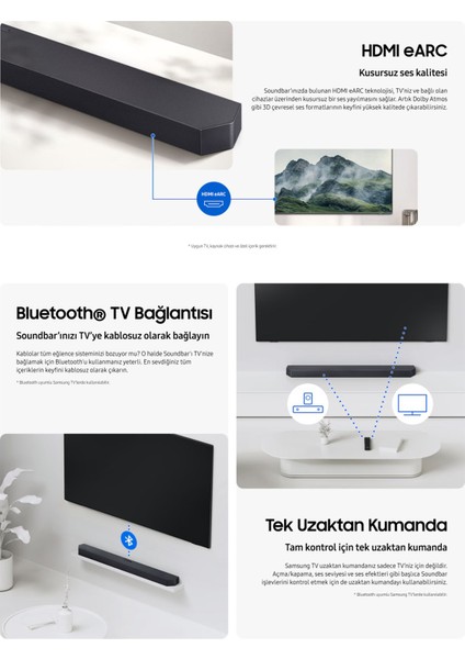 Q-Series 3.1.2 Kanal Dolby Atmos Soundbar + Kablosuz Subwoofer Ev Sinema Sistemi & Soundbar 380W