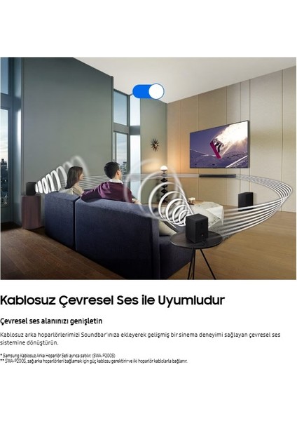 Q-Series 3.1.2 Kanal Dolby Atmos Soundbar + Kablosuz Subwoofer Ev Sinema Sistemi & Soundbar 380W