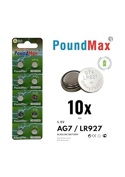 Ag7, LR57, LR927, 395 1,5V Alkalin Pil Düğme Hücreleri, SR927, SR927W Saat Oyuncakları, Küçük Elektronik Cihazlar, Saatler, Araba Anahtarları, Uzaktan Kumandalar, Teraziler Için fiyatları