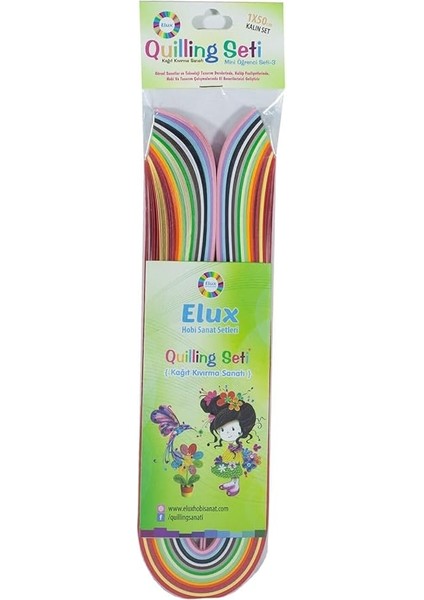 Quilling/quiling Set (Kalın) 1X50 cm 150 Kağıt Şerit