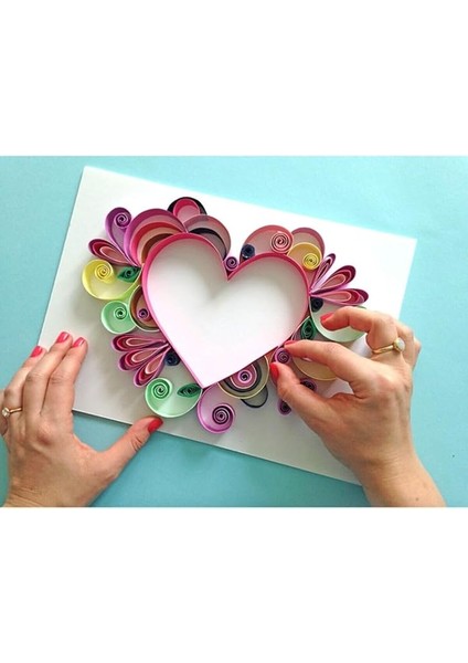 Quilling/quiling Set (Kalın) 1X50 cm 150 Kağıt Şerit modelleri