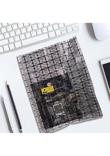 Antistatik Çıkartmalı Büyük Antistatik Torba, 30 x 40 cm Open Top Esd Torba, Anakart, Grafik Kartları, Sabit Diskler Için Antistatik Torba (20 Adet) fırsatları