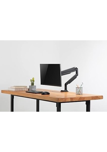 Monitör Tutucusu - Kelepçe & Gaz Basınçlı Yay - 1 Monitör - 32 Inçe Kadar - Vesa 75X75, 100X100 - Siyah fiyatları