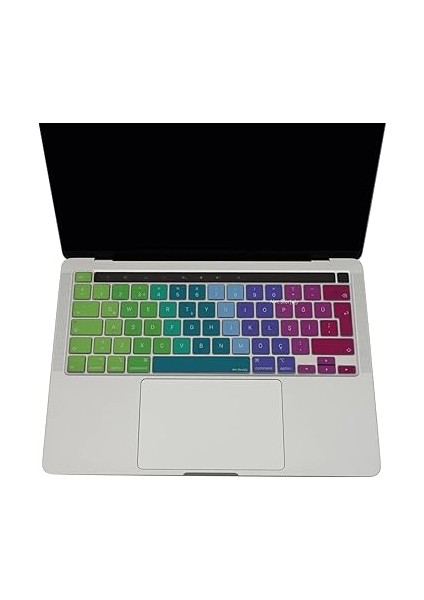 MacBook Pro Klavye Koruyucu Türkçe Baskı Dazzle Renk Ince Silikon Avrupa Ingilizce Klavyeyi Türkçeye Çevirme Çözümü A2251 A2289 A2338 M1-M2 13 Inç ve A2141 16 Inç Uyumlu Pembe Yeşil modelleri