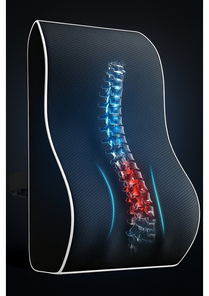 Visco Bel Yastığı Sırt Minderi Ortopedik Bel Minderi %100 Visco Destek Minder