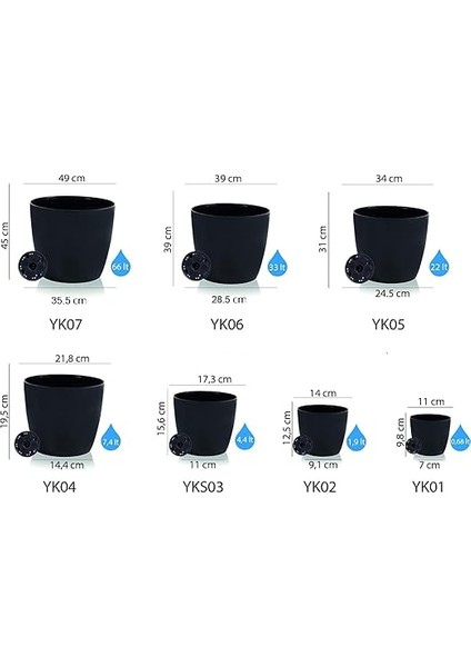 YK01 Yakut Saksı No:1 Drenaj Aparatı ile Birlikte 11CM, 0,68 Litre Kirli Beyaz fırsatları