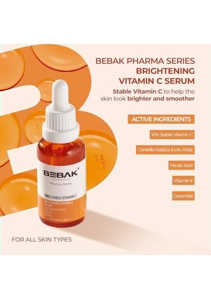 Bebak Pharma Serisi Aydınlatıcı C Vitamini Serum 30 ml fiyatları