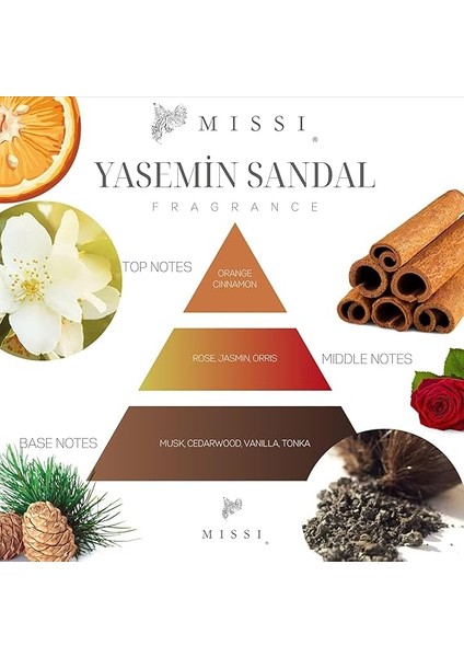 ml Yasemin Sandal Kolonya Refili (Parfümlü Kolonya) fiyatları