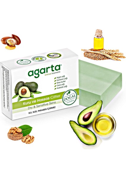 Agarta Doğal Kuru ve Hassas Ciltler Sabunu 150 gr modelleri