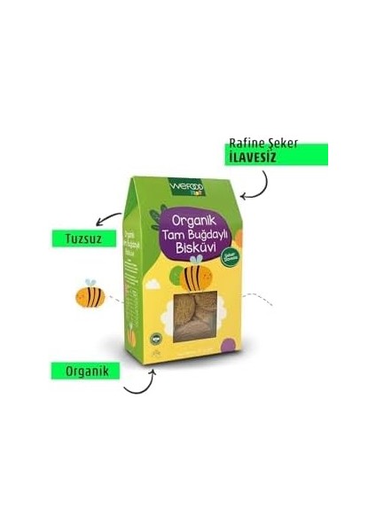 Wefood (1 Adet) Wefood Kids Organik Tam Buğdaylı Bisküvi 55 gr 8683347030446