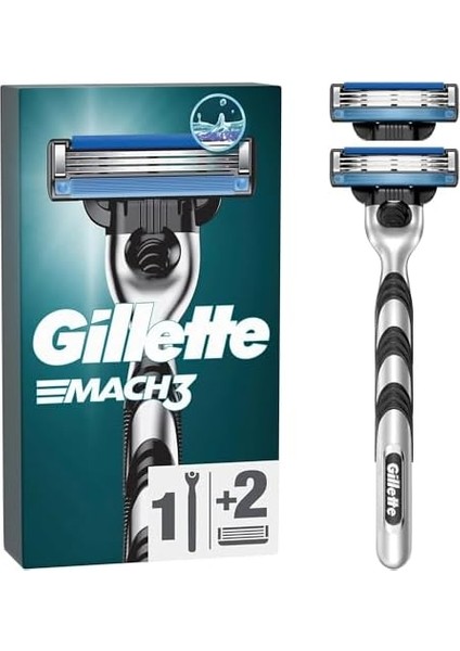 Gillette Mach3 Tıraş Makinesi + 2 Adet Yedek Tıraş Bıçağı fiyatları