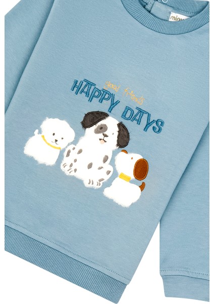 Köpek Nakışlı Erkek Bebek Ikili Takım modelleri