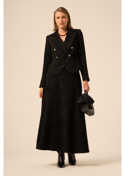 Bayan Twit Etekli Takım Siyah 31239 modelleri