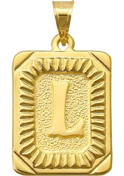 14 Ayar Altın L Harfi Kolye Ucu