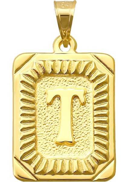 14 Ayar Altın T Harfi Kolye Ucu
