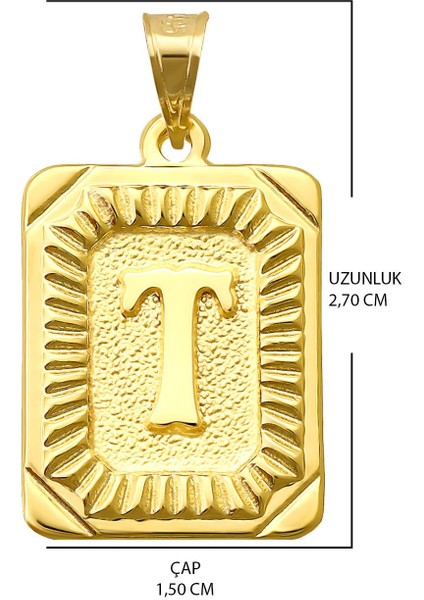 14 Ayar Altın T Harfi Kolye Ucu fiyatları